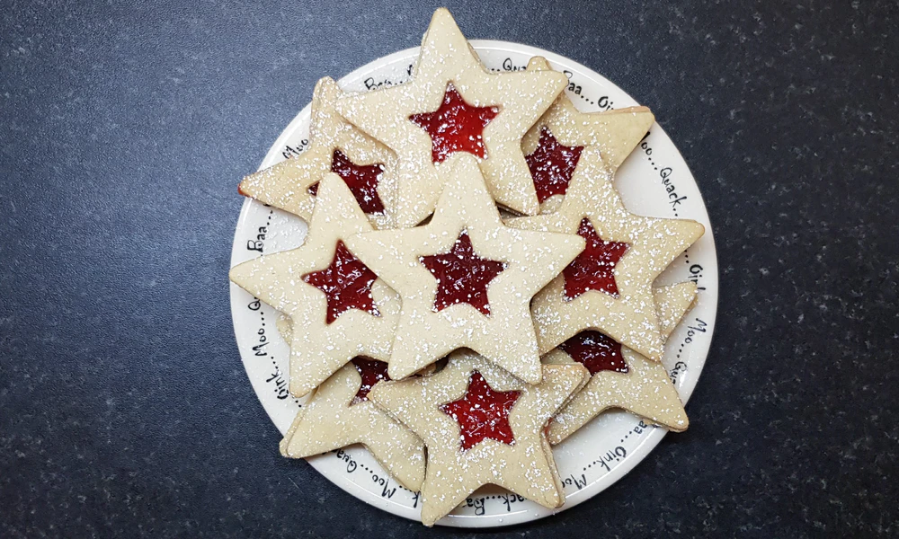 Christmas Jam Star Cookies